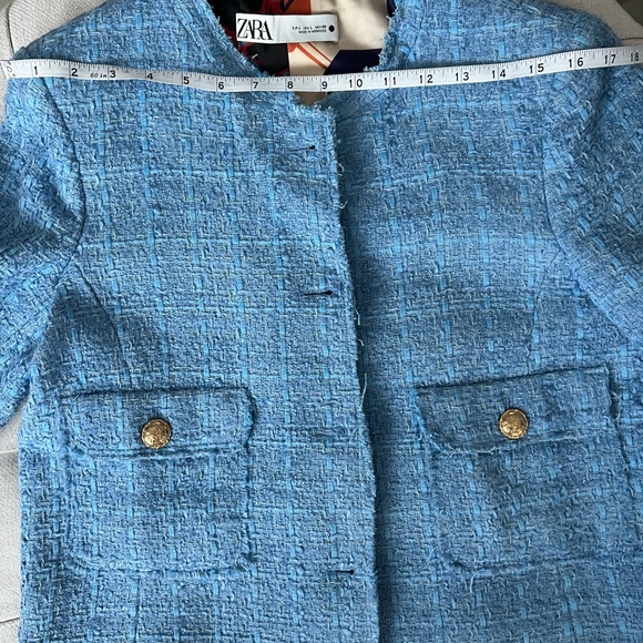 Zara Tweed Blazer/Jacket blue - Picture 6 of 10